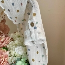 Bluza cu gluga din muselină pentru copii, Bulinute – bumbac 100% (2)